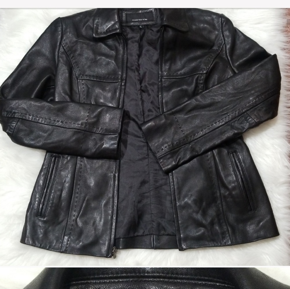 💓Jones New York Leather Jacket💓 - Picture 5 of 5